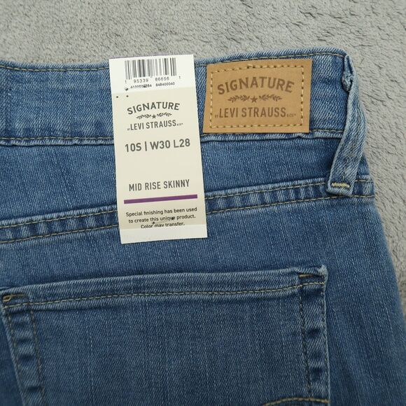 Levi's Signature Jeans Women's Size 10S Mid-Rise Skinny Denim 27" Inseam NWT - Picture 12 of 16